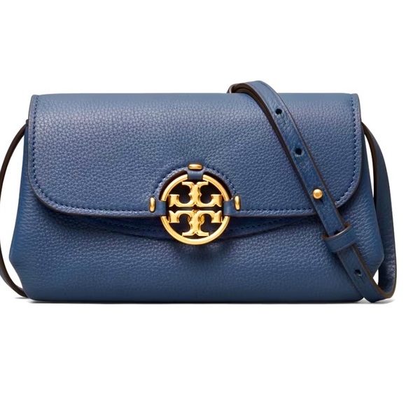 Tory Burch Handbags - Tory Burch Blue Leather Crossbody Bag NWT
